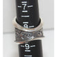 Navajo Kevin Yazzie Pueblo Cross Ring Size 9 Sand Cast Tufa