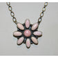 Navajo Pink Conch Cluster Bar Necklace Sterling Silver B.